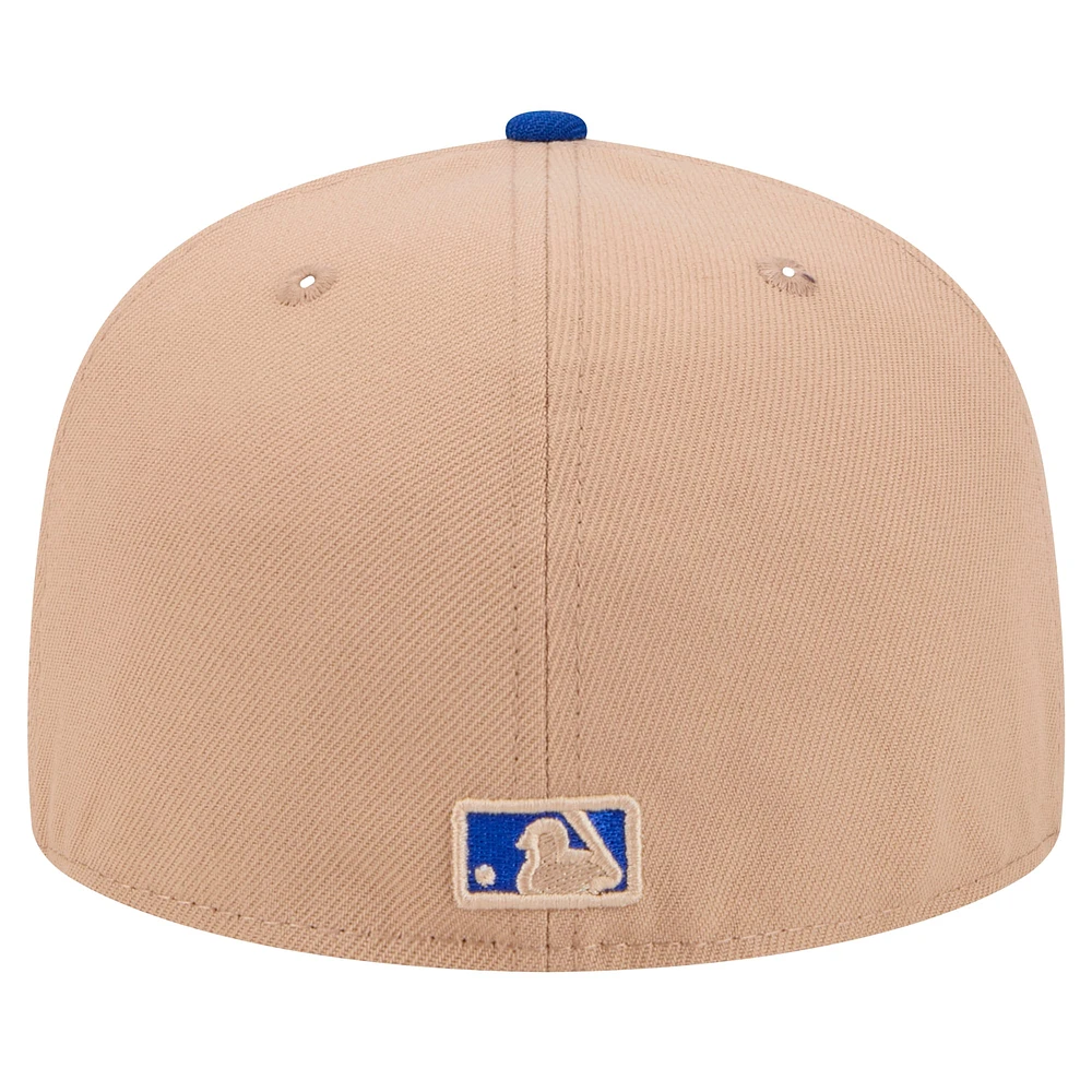 Casquette ajustée New Era 59FIFTY kaki York Mets pour homme