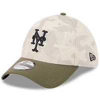 Men's New Era Light Beige/Olive York Mets 2025 Armed Forces Day 39THIRTY Flex Hat