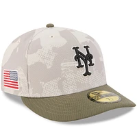 Men's New Era Light Beige/Olive York Mets 2025 Armed Forces Day 59FIFTY Fitted Hat