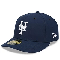 Men's New Era Navy York Mets Oceanside Low Profile 59FIFTY Fitted Hat