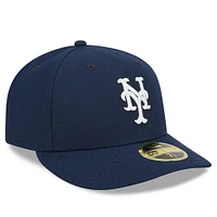 Men's New Era Navy York Mets Oceanside Low Profile 59FIFTY Fitted Hat