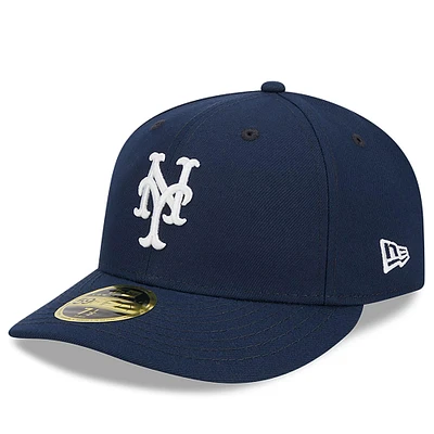 Men's New Era Navy York Mets Oceanside Low Profile 59FIFTY Fitted Hat