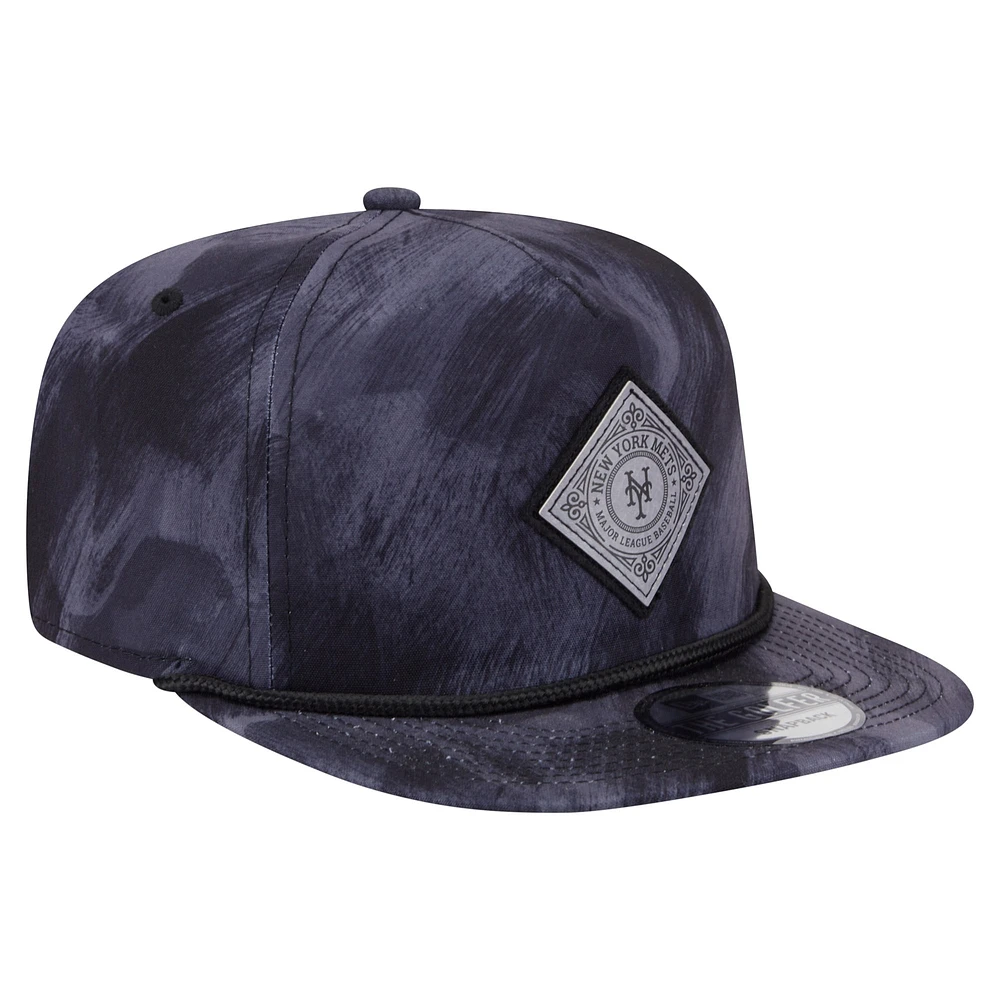 Men's New Era Navy New York Mets Printed Golfer Snapback Hat