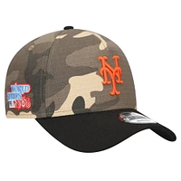 Casquette réglable New Era New York Mets Camo Crown A-Frame 9FORTY pour hommes