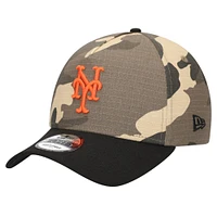 Casquette réglable New Era New York Mets Camo Crown A-Frame 9FORTY pour hommes