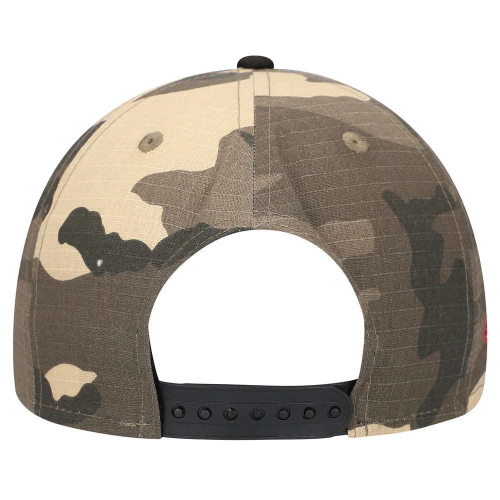 Casquette réglable New Era New York Mets Camo Crown A-Frame 9FORTY pour hommes