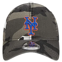 Casquette réglable New Era New York Mets 9TWENTY camouflage foncé pour homme