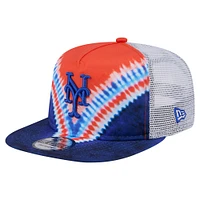 Casquette ajustable New Era New York Mets Tie-Dye Golfer Trucker pour homme
