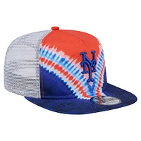 Casquette ajustable New Era New York Mets Tie-Dye Golfer Trucker pour homme