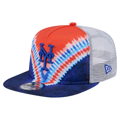 Casquette ajustable New Era New York Mets Tie-Dye Golfer Trucker pour homme