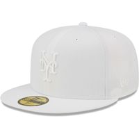 Men's New Era York Mets White on 59FIFTY Fitted Hat