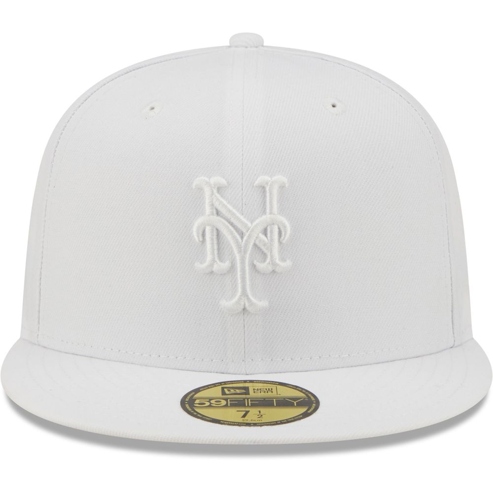 Men's New Era White York Mets City Icon 59FIFTY Fitted Hat