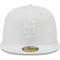 Men's New Era York Mets White on 59FIFTY Fitted Hat