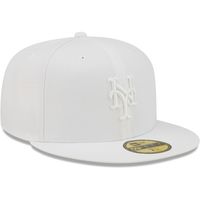 Men's New Era York Mets White on 59FIFTY Fitted Hat