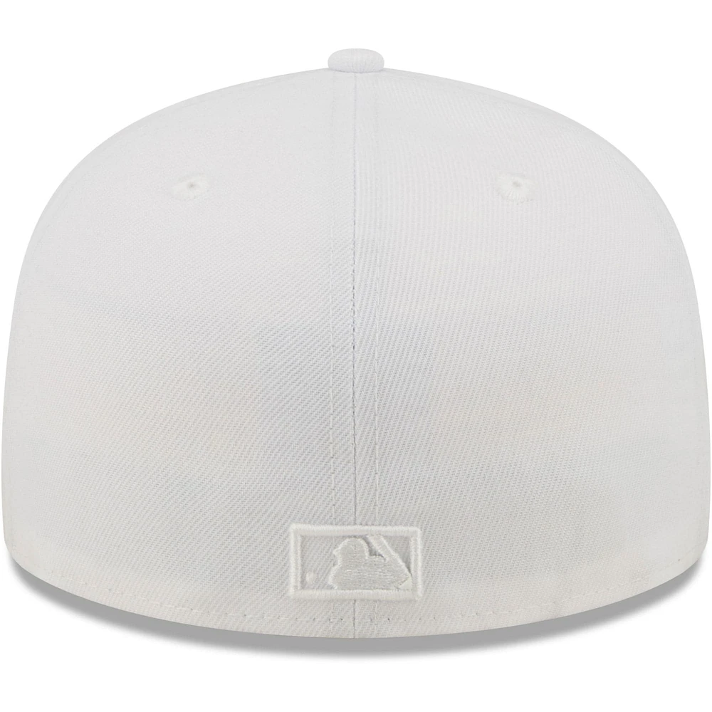 Men's New Era York Mets White on 59FIFTY Fitted Hat