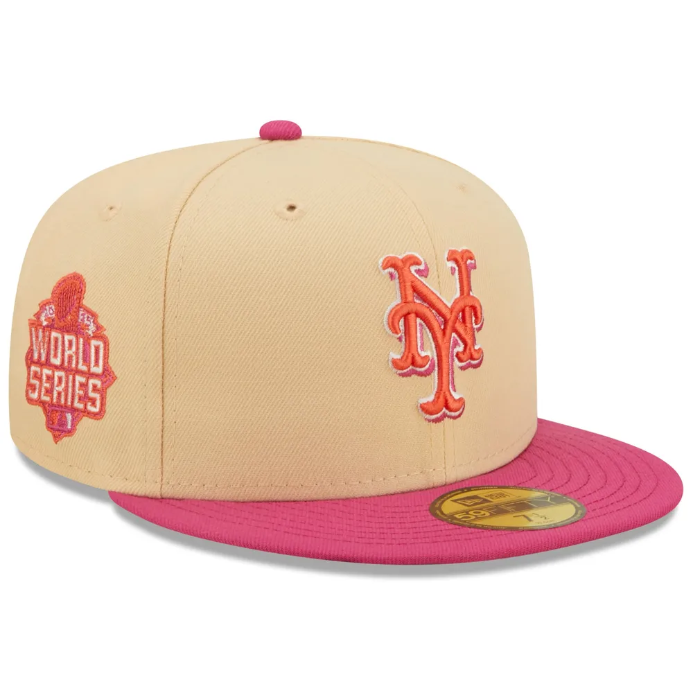 Men's New York Yankees New Era White/Pink Chrome Rogue 59FIFTY Fitted Hat