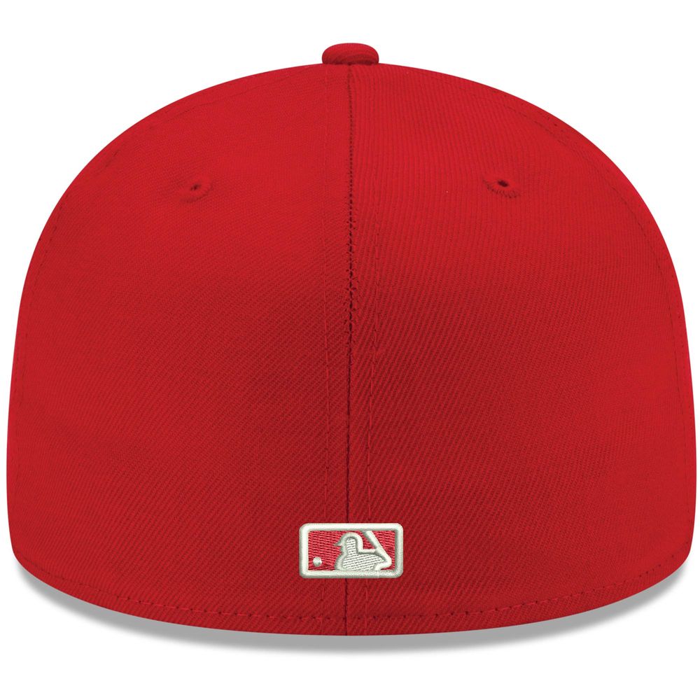 Men's New Era Red York Mets White Logo 59FIFTY Fitted Hat