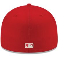 Men's New Era Red York Mets White Logo 59FIFTY Fitted Hat