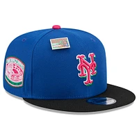 Casquette Snapback 9FIFTY New Era Royal/Noir New York Mets Pastèque Big League Chew Flavor Pack pour hommes