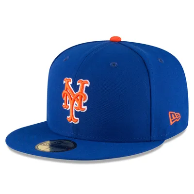 New York Mets Era Authentic Collection On Field 59FIFTY Fitted Hat - Royal/Orange