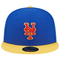 Men's New Era  Royal/Yellow York Mets Empire 59FIFTY Fitted Hat