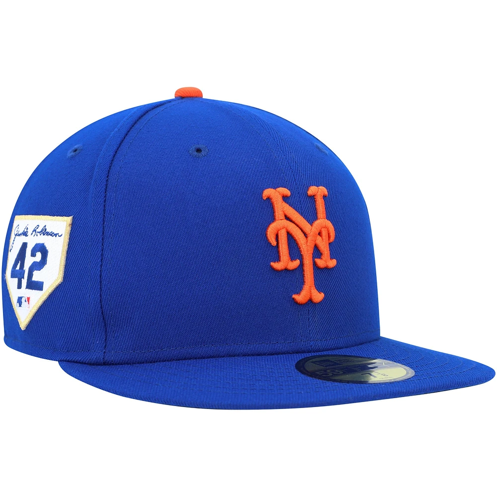 Casquette ajustée 59FIFTY Jackie Robinson Day 2024 Royal New York Mets Era pour homme