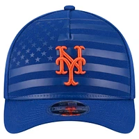 Casquette ajustable New Era Royal New York Mets 9FORTY M-Crown A-Frame pour homme