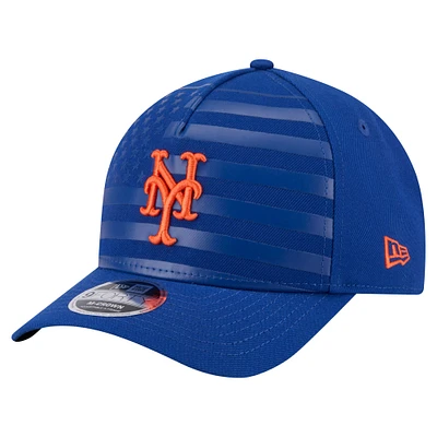Casquette ajustable New Era Royal New York Mets 9FORTY M-Crown A-Frame pour homme
