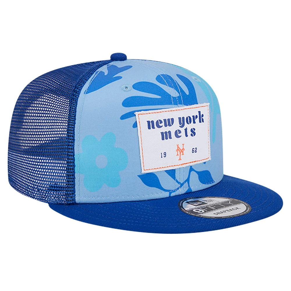 Men's New Era Royal New York Mets Bikini Bottom Trucker 9FIFTY Snapback Hat