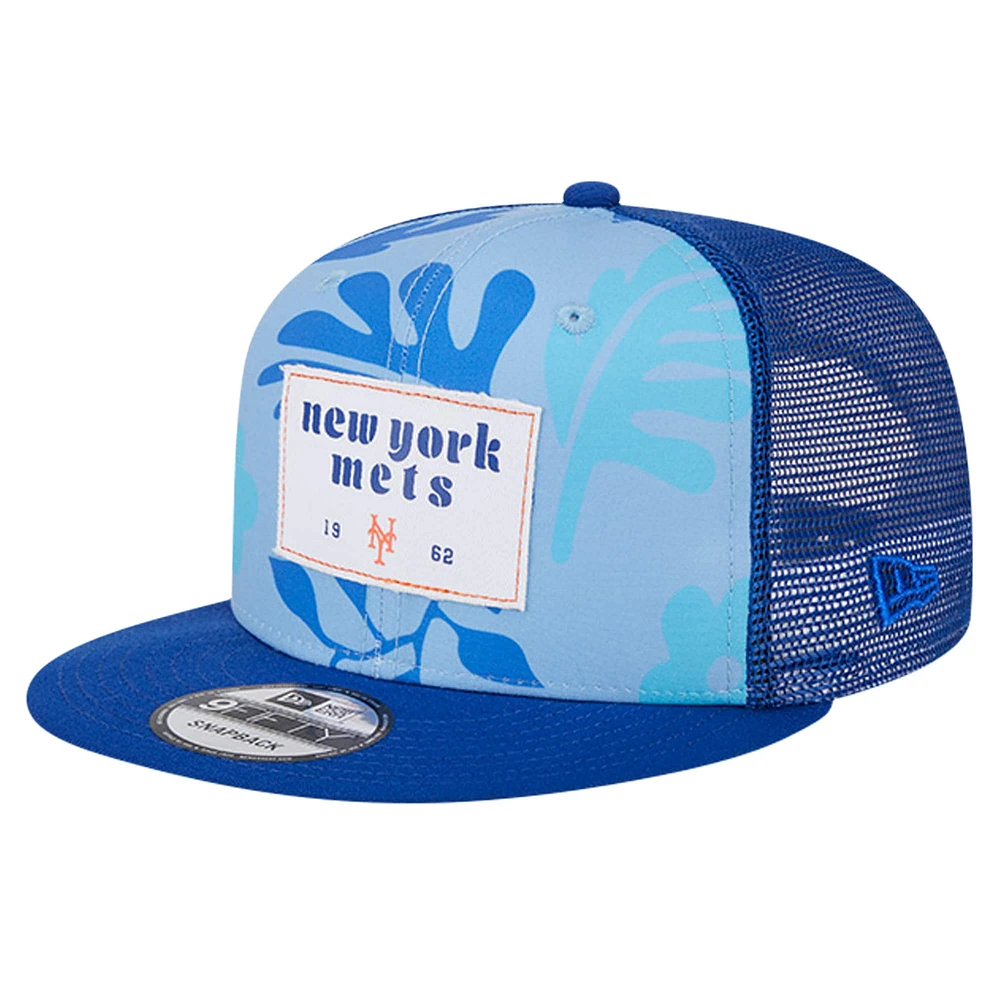 Casquette Snapback 9FIFTY Snapback pour hommes New Era Royal New York Mets Bikini Bottom Trucker