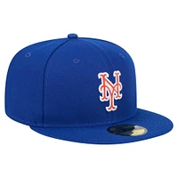 Casquette ajustée à damier New Era Royal York Mets 59FIFTY pour homme