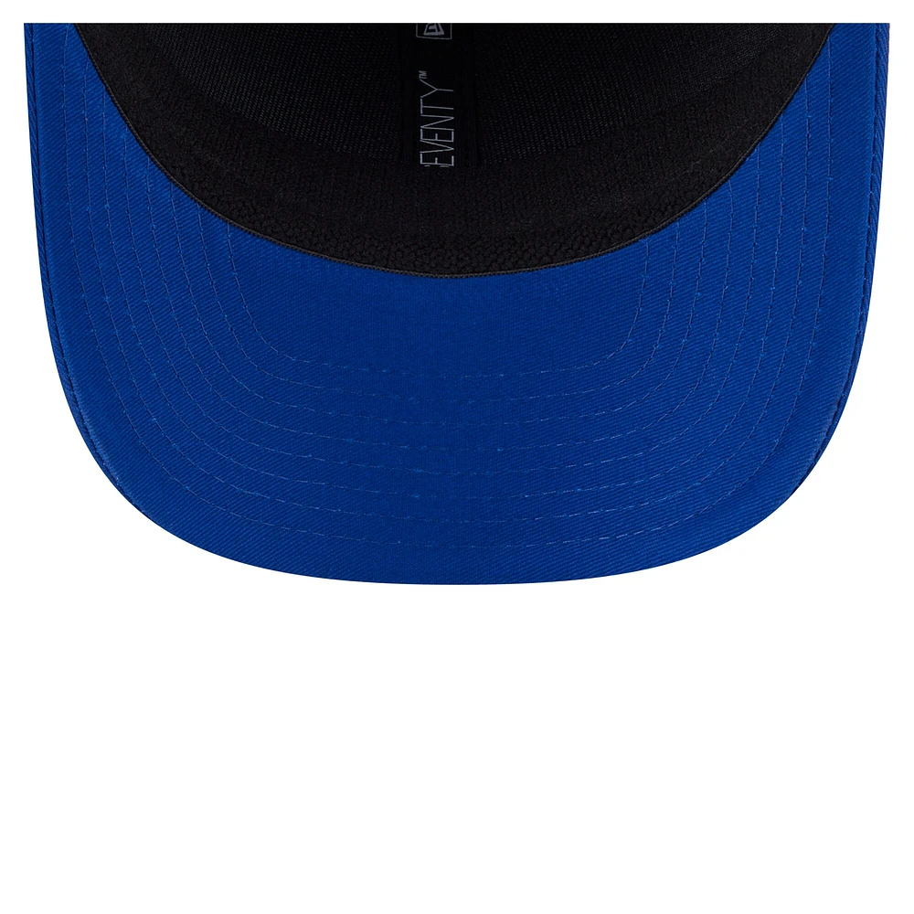 Casquette extensible à bouton-pression New Era Royal New York Mets Circle Patch 9SEVENTY pour homme