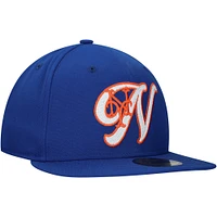 Men's New Era Royal York Mets  Duo Logo 2.0 59FIFTY Fitted Hat