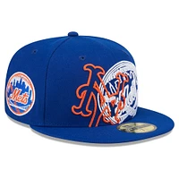 Casquette ajustée New Era Royal York Mets Game Day Overlap 59FIFTY pour hommes