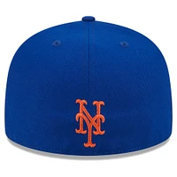 Casquette ajustée New Era Royal York Mets Game Day Overlap 59FIFTY pour hommes