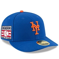 Casquette ajustée 59FIFTY à profil bas du Temple de la renommée baseball national des Royal New York Mets Era pour hommes