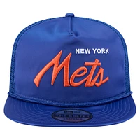 Men's New Era Royal New York Mets Retro Satin Script Golfer Adjustable Hat