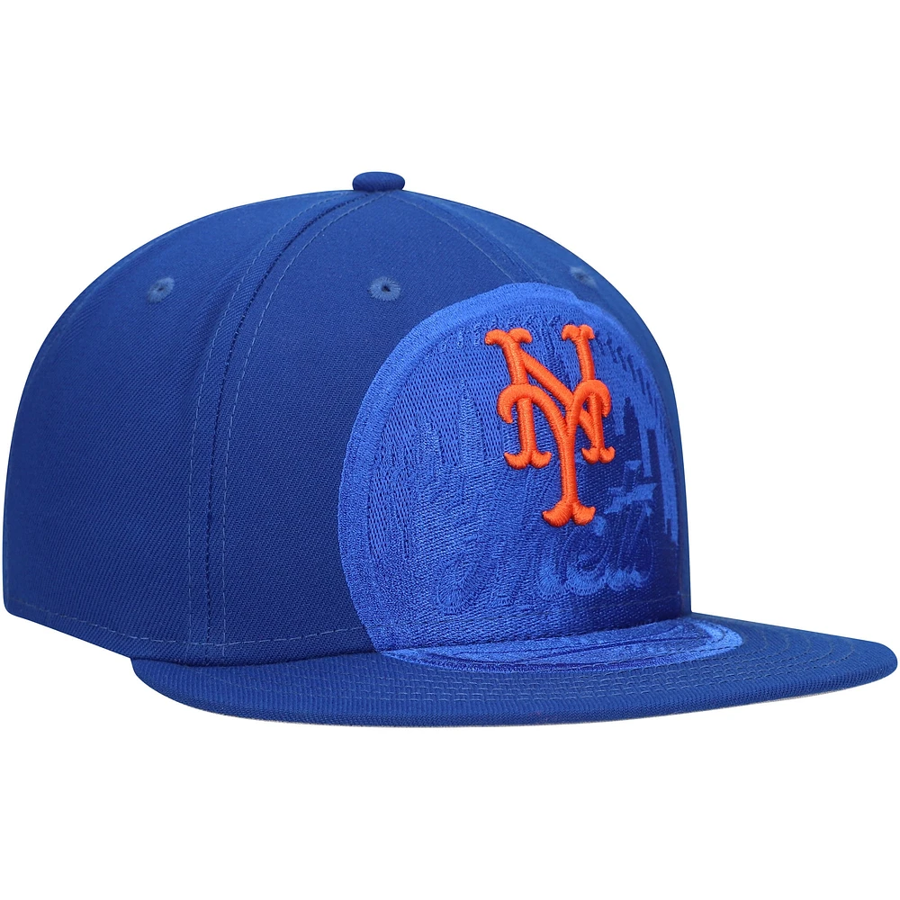 Casquette ajustée 59FIFTY Royal New York Mets Shadow Logo pour homme Era