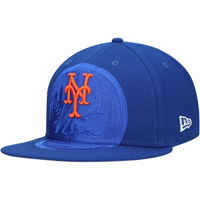 Casquette ajustée 59FIFTY Royal New York Mets Shadow Logo pour homme Era