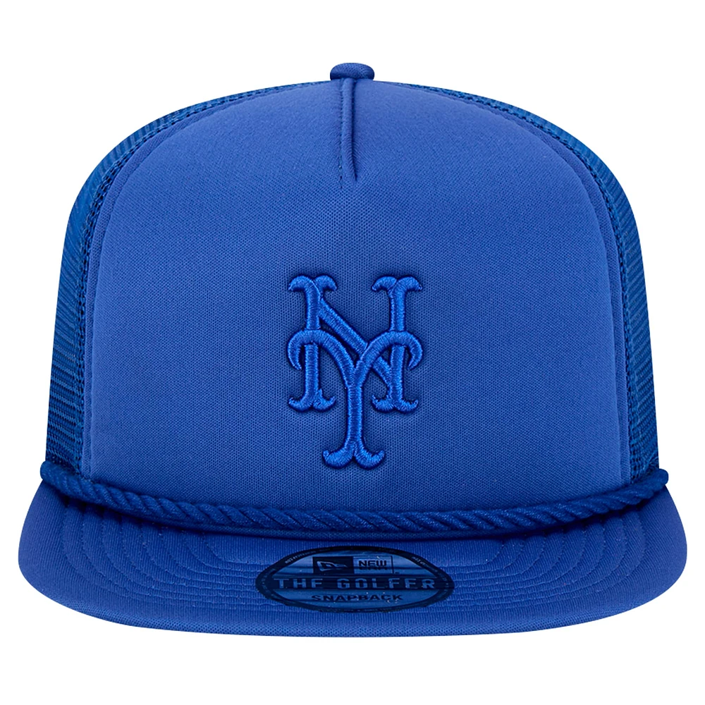 Men's New Era Royal New York Mets Tone Foam Meshback Golfer Snapback Hat