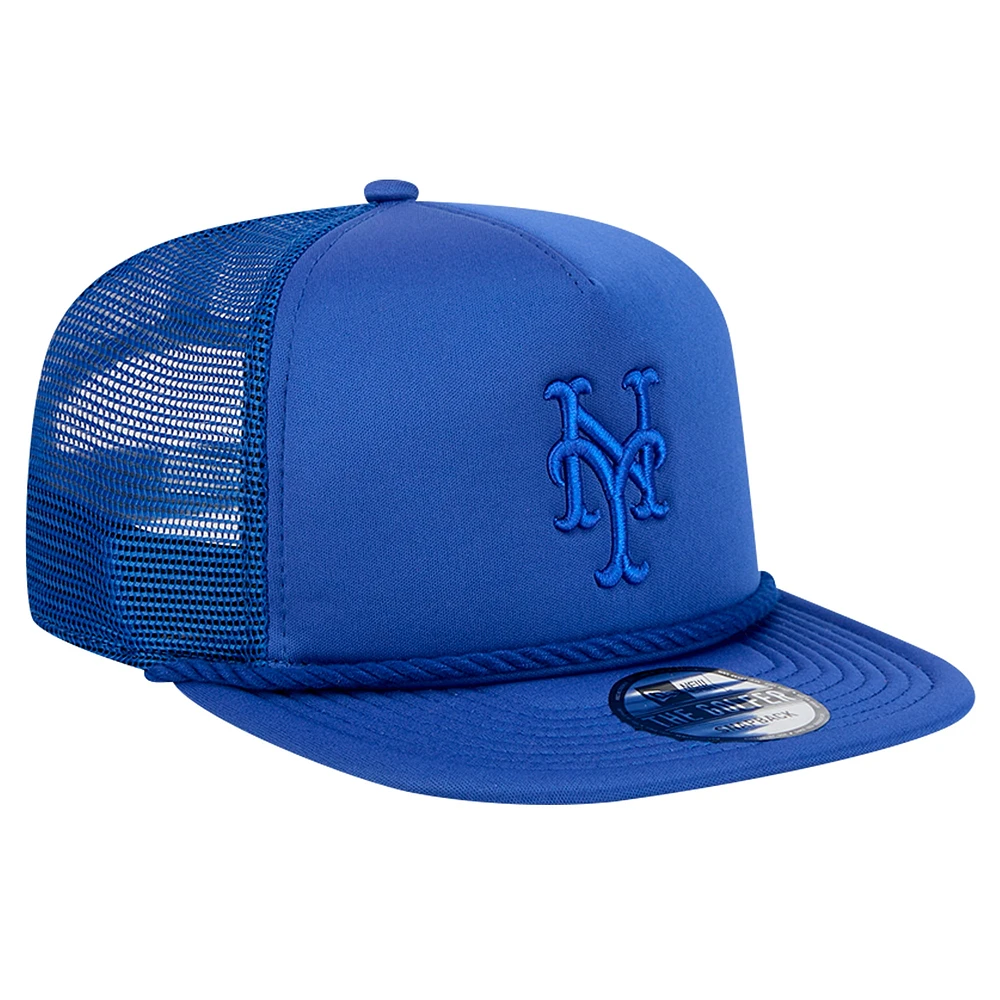 Men's New Era Royal New York Mets Tone Foam Meshback Golfer Snapback Hat