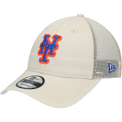 Men's New Era Stone New York Mets Game Day 9TWENTY Adjustable Trucker Hat