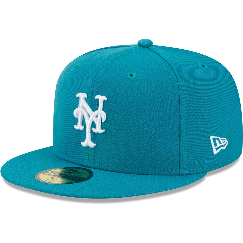 Casquette ajustée 59FIFTY New York Mets Turquoise Era pour homme