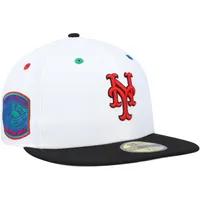 Men's New Era White/Black York Mets 1969 World Series Primary Eye 59FIFTY Fitted Hat