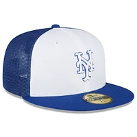 Casquette ajustée New Era York Mets 2023 On-Field Batting Practice 59FIFTY pour homme, blanc/bleu