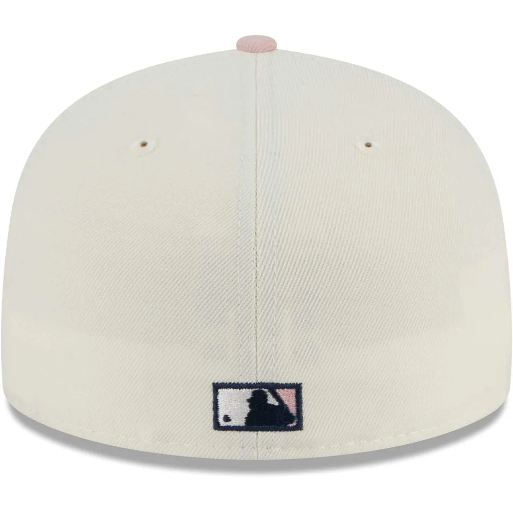 Men's New Era White/Pink York Mets Chrome Rogue 59FIFTY Fitted Hat