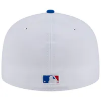 Men's New Era Red York Mets White Logo 59FIFTY Fitted Hat