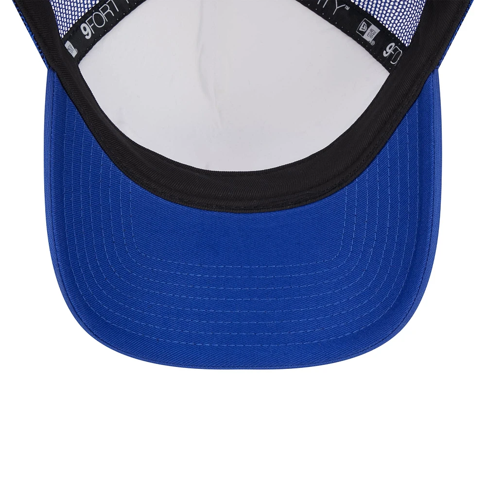 Men's New Era White/Royal New York Mets Spring Training Circle Foam A-Frame 9FORTY Trucker Adjustable Hat