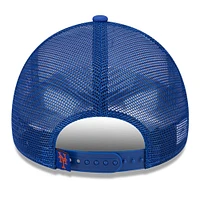 Casquette réglable 9FORTY Stacked A-Frame Trucker 9FORTY New Era pour hommes, blanc/royal New York Mets