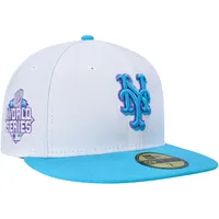 Men's New Era White/Blue York Mets Flamingo 59FIFTY Fitted Hat